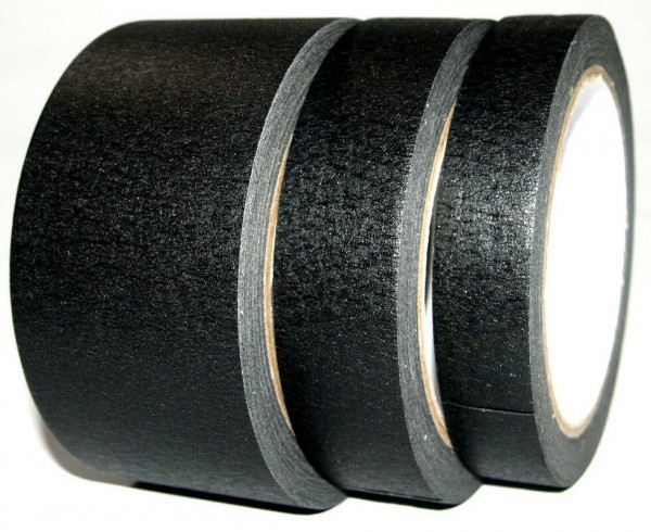 Klebeband Papier schwarz Artist Tape 25m Papierklebeband rückstandsfrei ablösbar