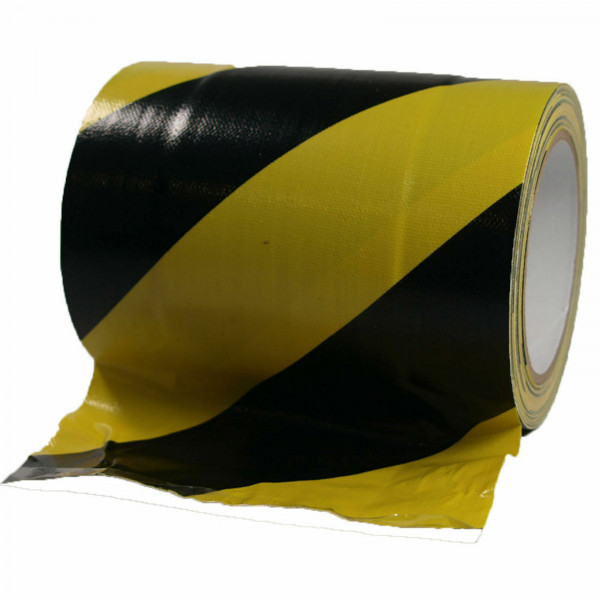 Gewebeband Tunneltape 150mm x 15m Warnmarkierungsband Klebeband gelb-schwarz/Weiß/Schwarz