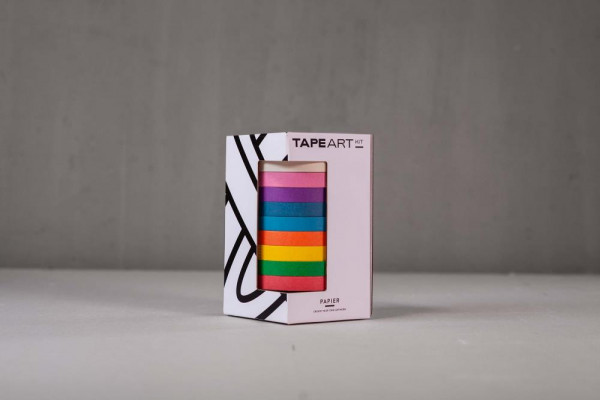 Tape Art Kit Rainbow Papier 10 x 15mm x 25m farbiges Spezialpapier